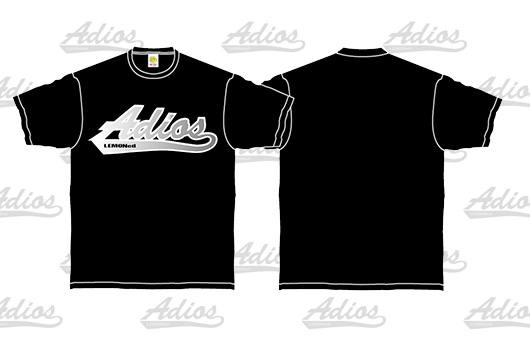 Tシャツ/Adios　カラー：ブラック／シルバー
