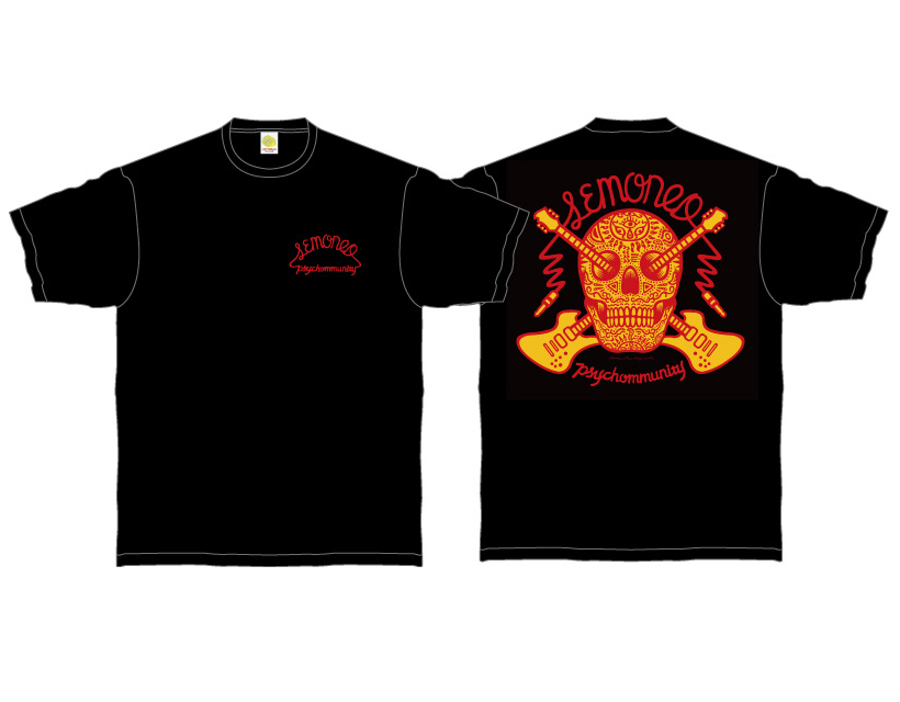 Tシャツ/LEMONed MEX SKULL　カラー：ブラック