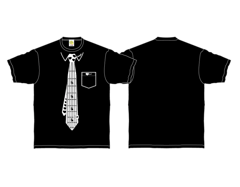 Tシャツ/Fake Necktie　カラー：ブラック