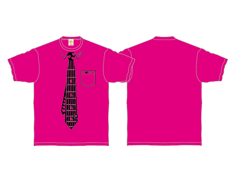 Tシャツ/Fake Necktie　カラー：ピンク/ブラック