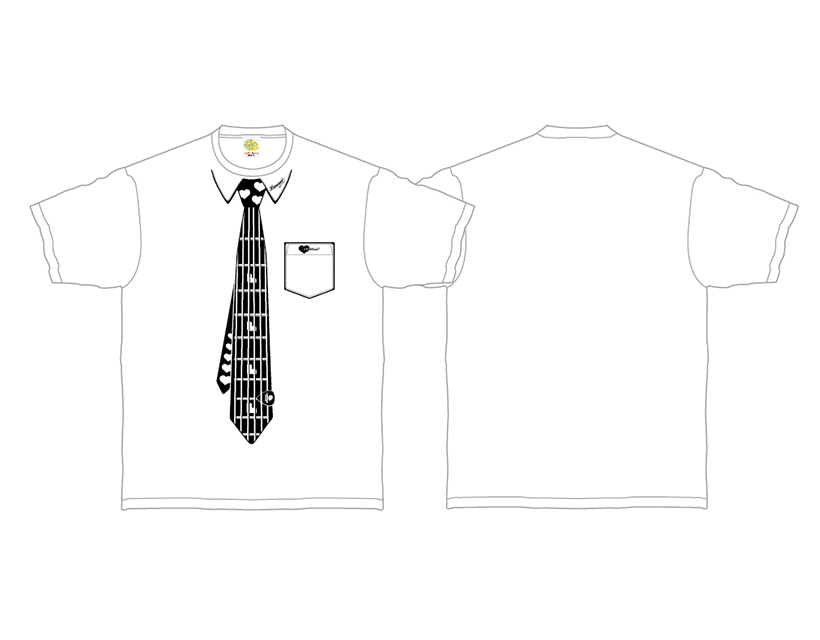 Tシャツ/Fake Necktie　カラー：ホワイト
