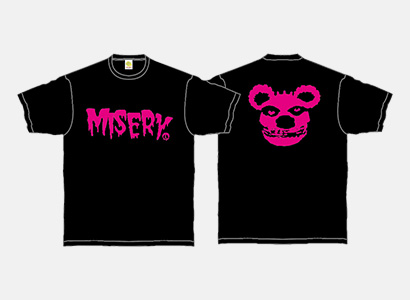 Tシャツ/MISERY　カラー：ブラック×ピンク