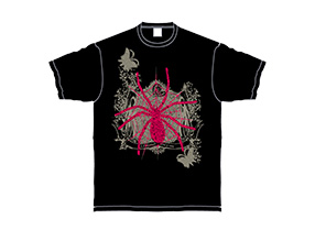 SPIDER Tシャツ【BK×PK】　カラー：ブラック×ピンク